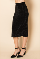 Starlight Sparkle Rhinestone Midi Skirt