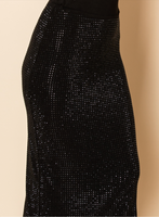 Starlight Sparkle Rhinestone Midi Skirt