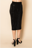 Starlight Sparkle Rhinestone Midi Skirt