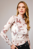 Untamed Bows Mesh Top