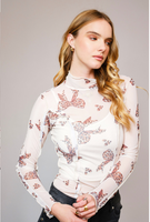 Untamed Bows Mesh Top