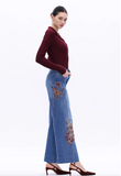 Harvest Bloom Wide Leg Jeans