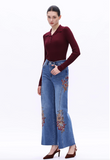 Harvest Bloom Wide Leg Jeans