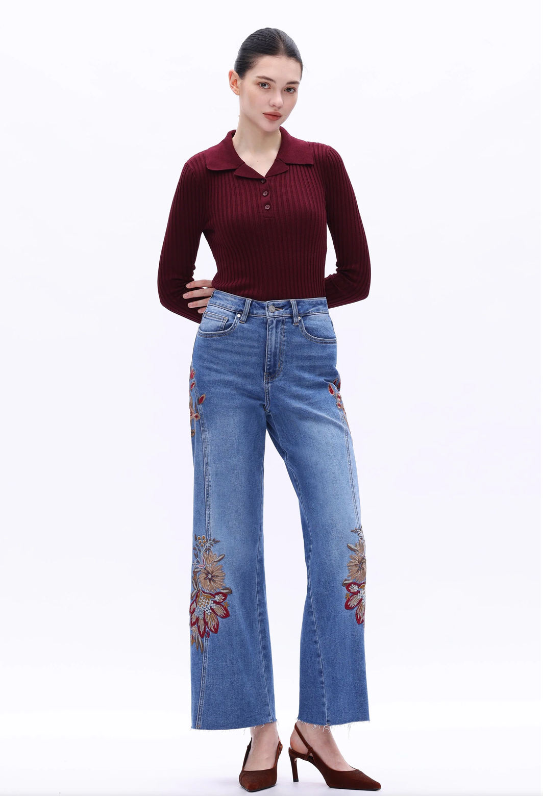 Harvest Bloom Wide Leg Jeans