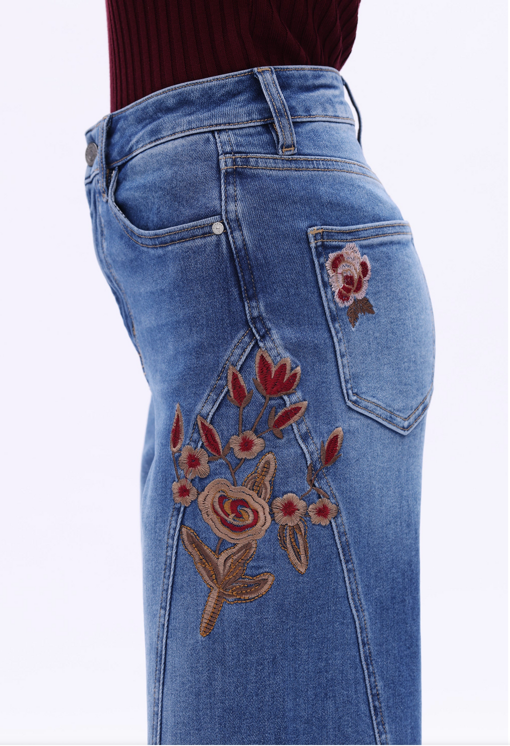 Harvest Bloom Wide Leg Jeans