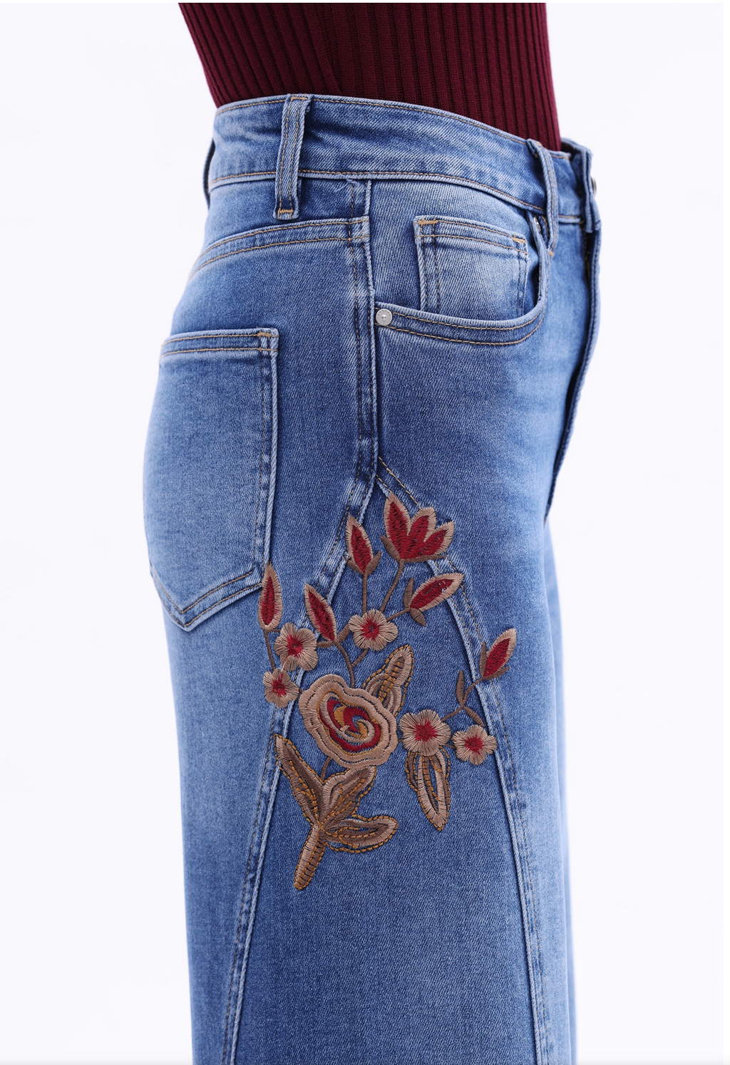 Harvest Bloom Wide Leg Jeans