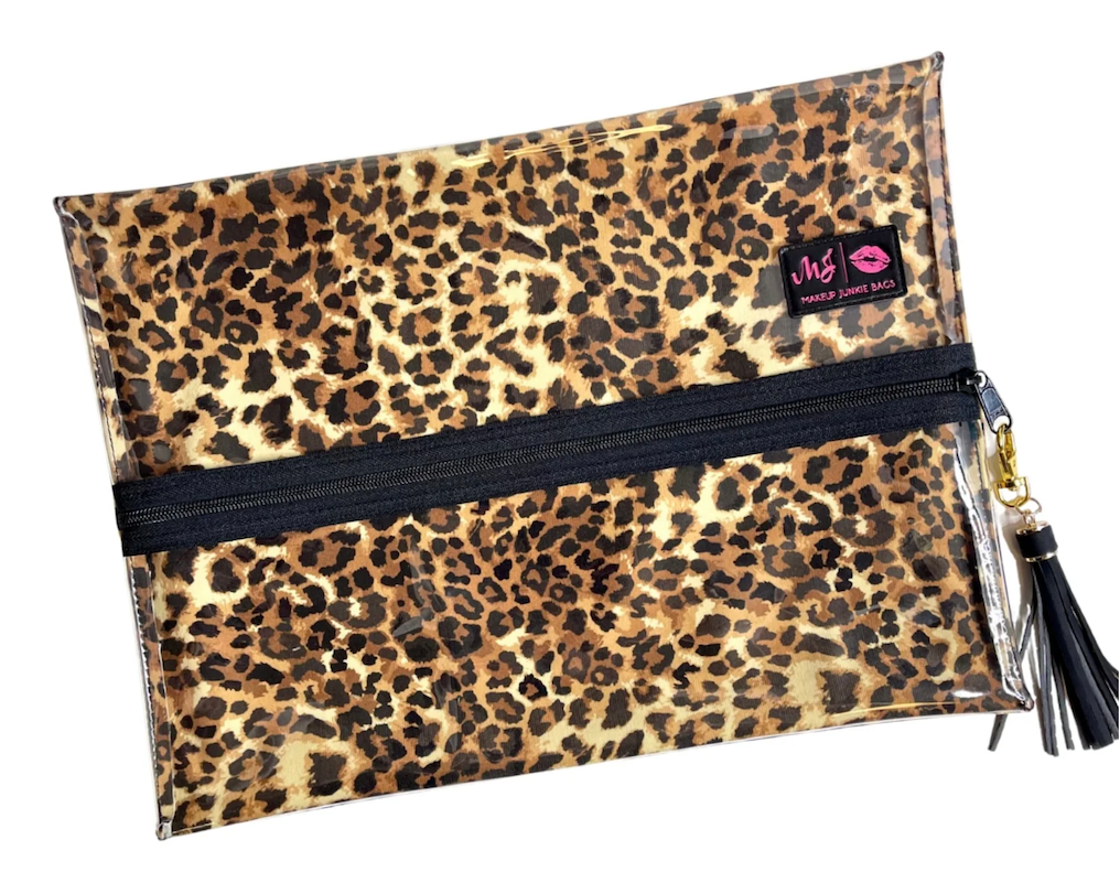Makeup Junkie Bags - Lady Leopard Clear Top Medium