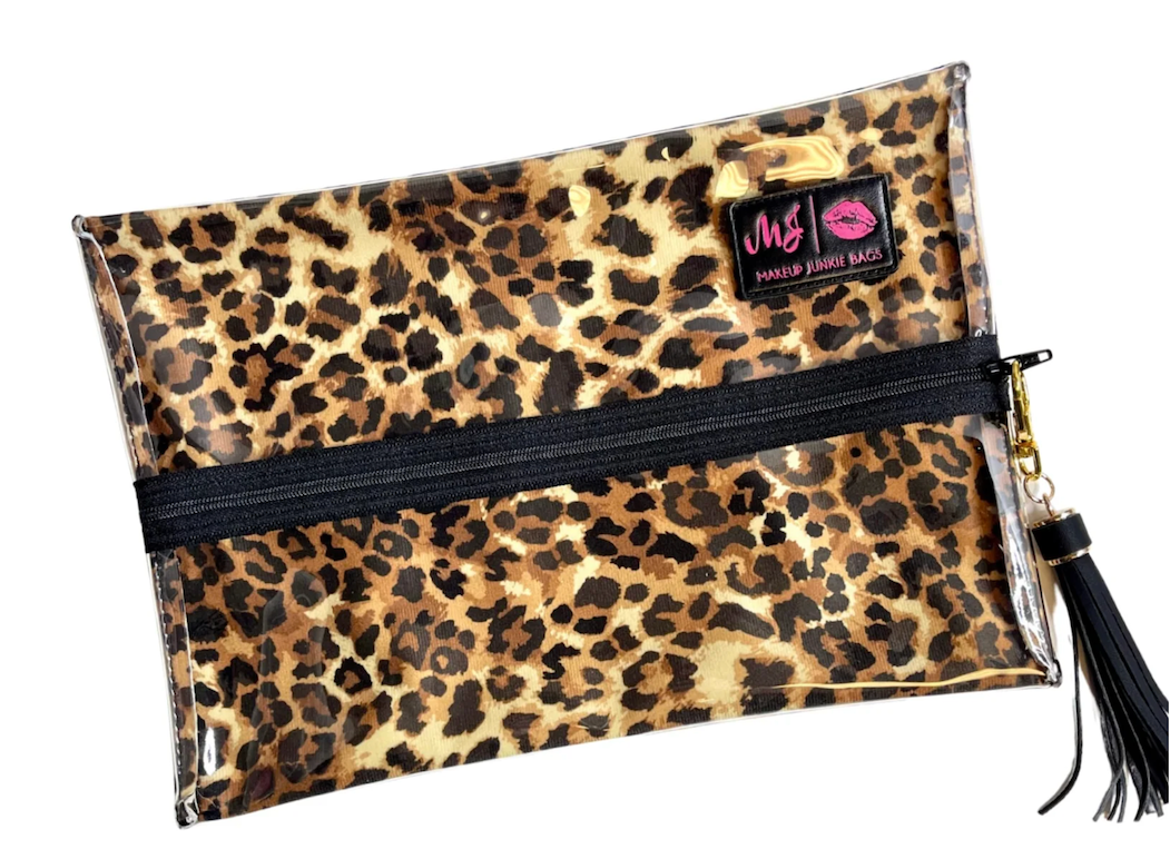 Makeup Junkie Bags - Lady Leopard Clear Top Medium