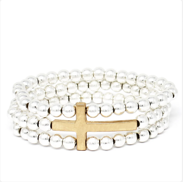 Faithful Reflections Triple Strand Bracelet