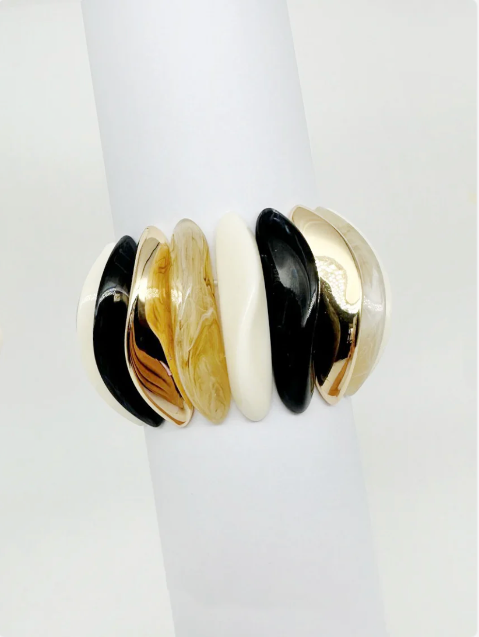 Marbled Waves Stretch Bracelet