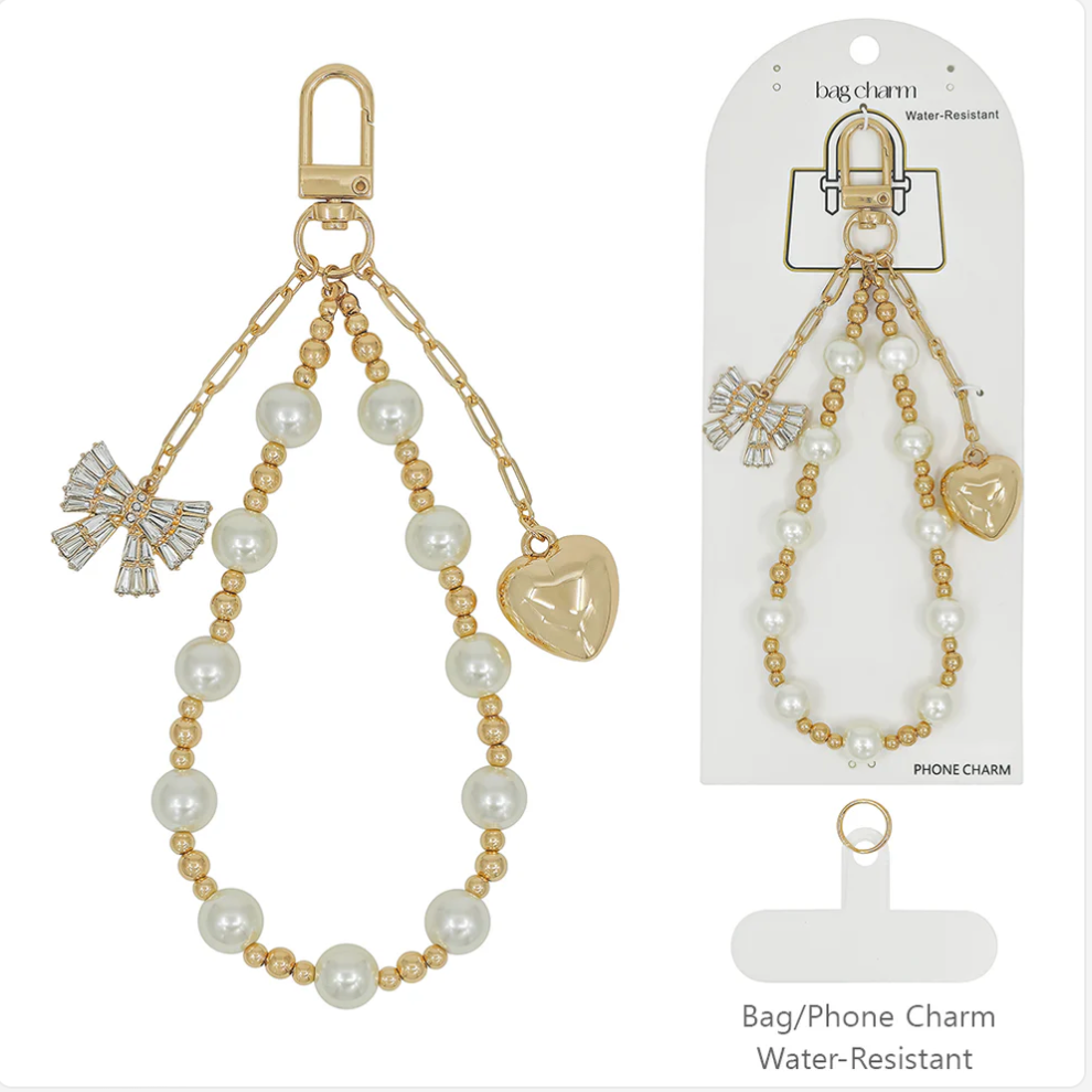 Golden Heart Luxe Phone Wristlet