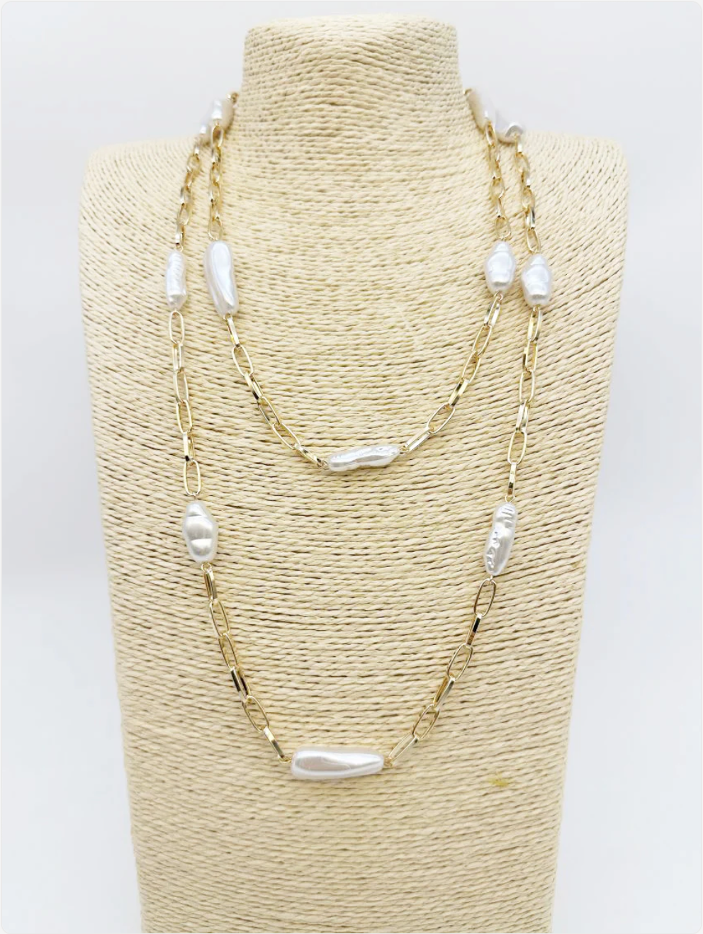 Paperclip & Pearl Harmony Necklace