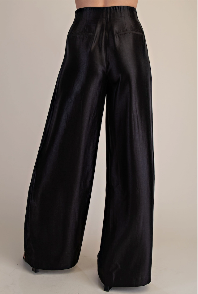 Black Tie High-Waisted Pant