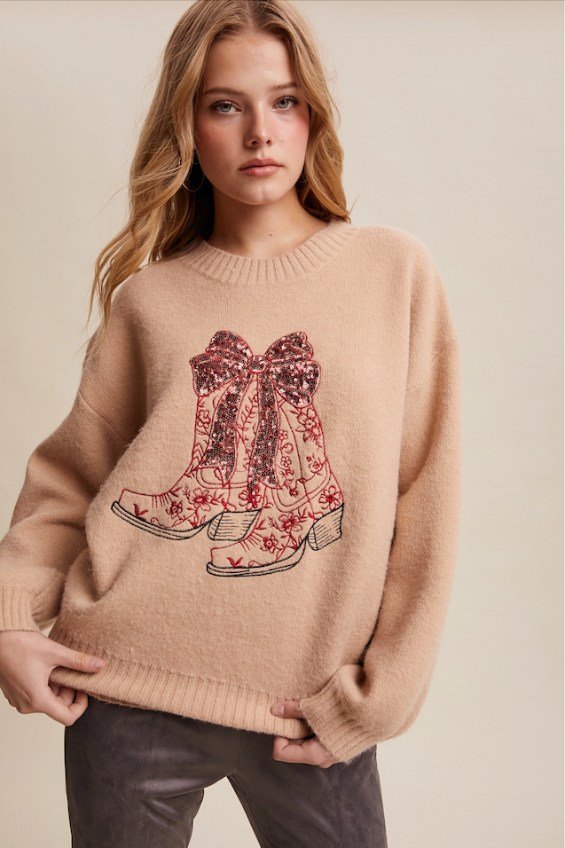 Boots & Bows Sweater