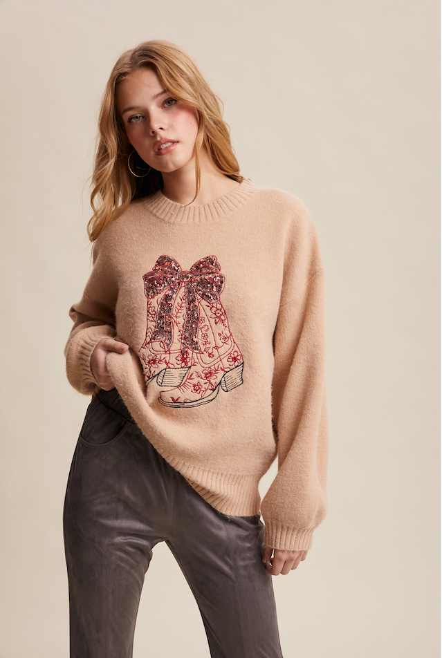 Boots & Bows Sweater