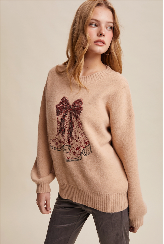 Boots & Bows Sweater