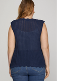 Harbor Scallop Tie Sweater Vest
