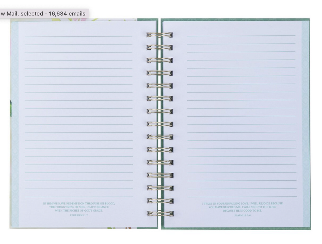 Love is Patient Green Hummingbird Large Spiral Journal - 1 Corinthians 13:4