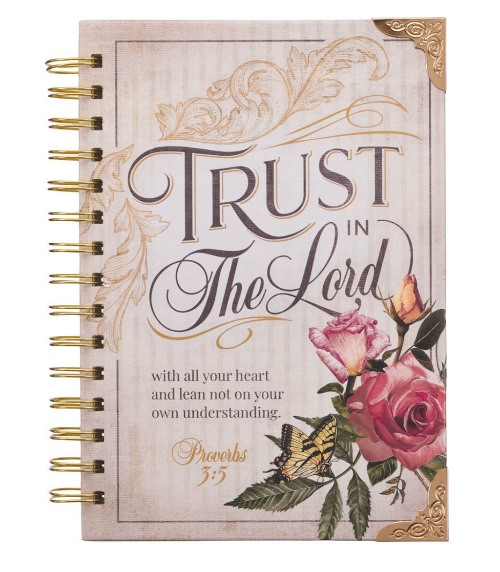 Trust in the Lord Floral Spiral Journal - Proverbs 3:5