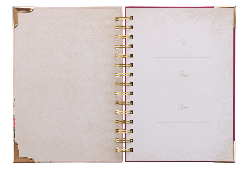 Trust in the Lord Floral Spiral Journal - Proverbs 3:5