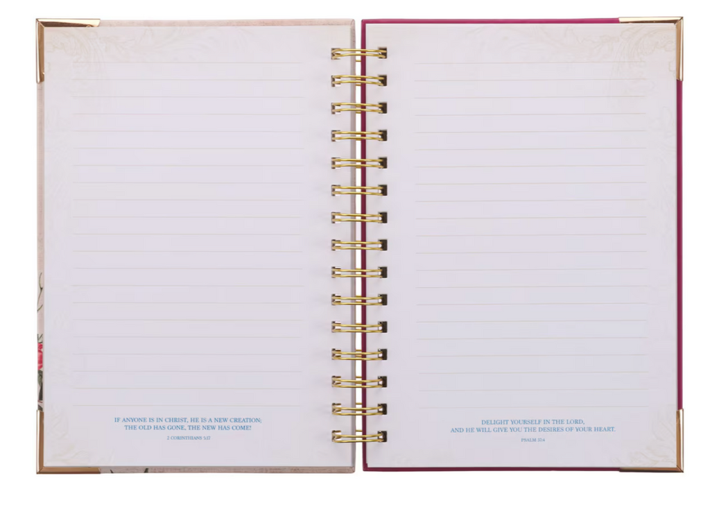 Trust in the Lord Floral Spiral Journal - Proverbs 3:5