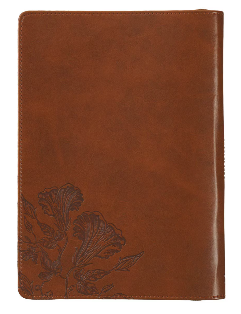 Amazing Grace Natural Canvas and Faux Leather Zip Around Journal - 2 Corinthians 12:9