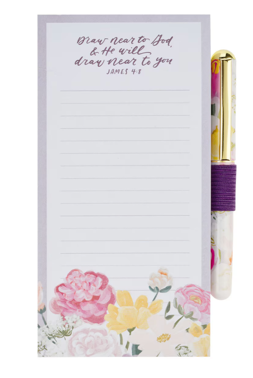 Draw Near to God Magnetic Notepad and Pen Set