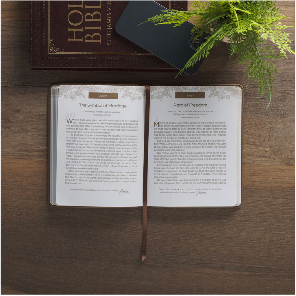 Rooted in Faith Faux Leather Devotional
