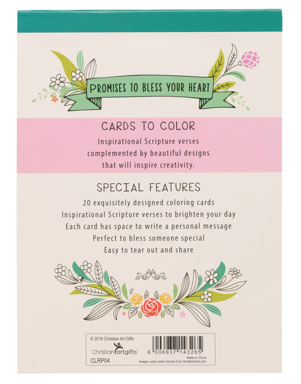 Promises to Bless Your Heart Coloring Cards