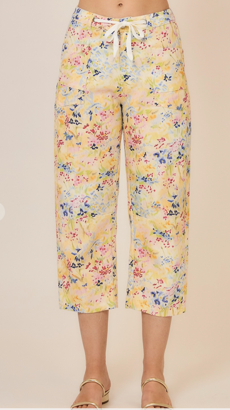Sunny Meadow Barrel Crop Pant