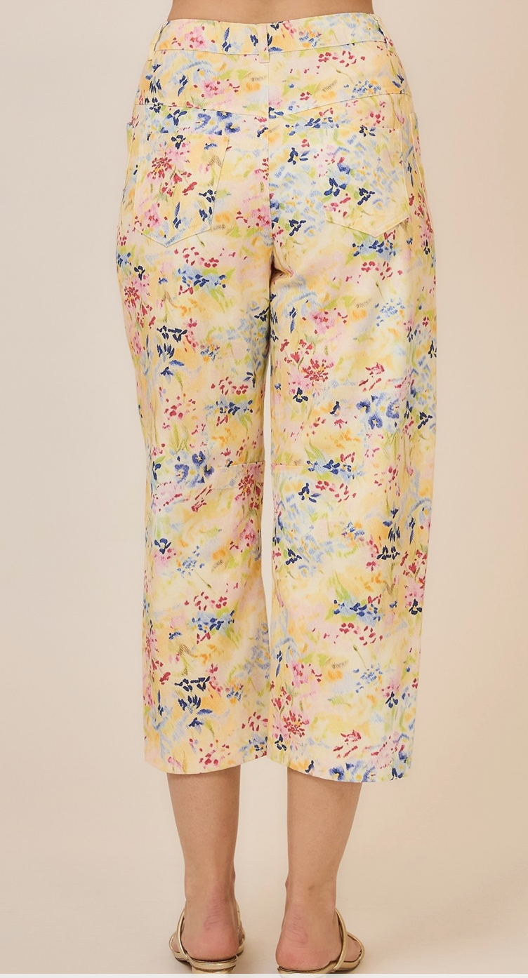 Sunny Meadow Barrel Crop Pant