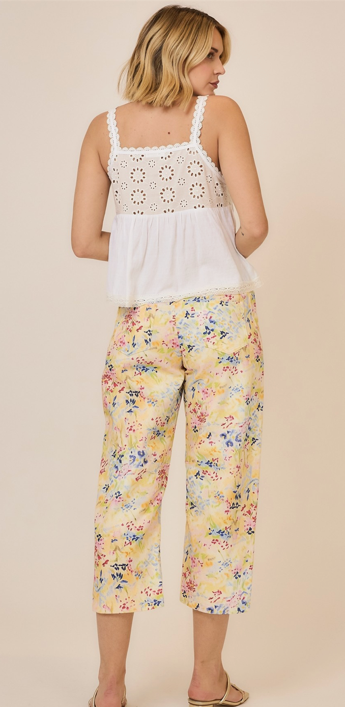 Sunny Meadow Barrel Crop Pant