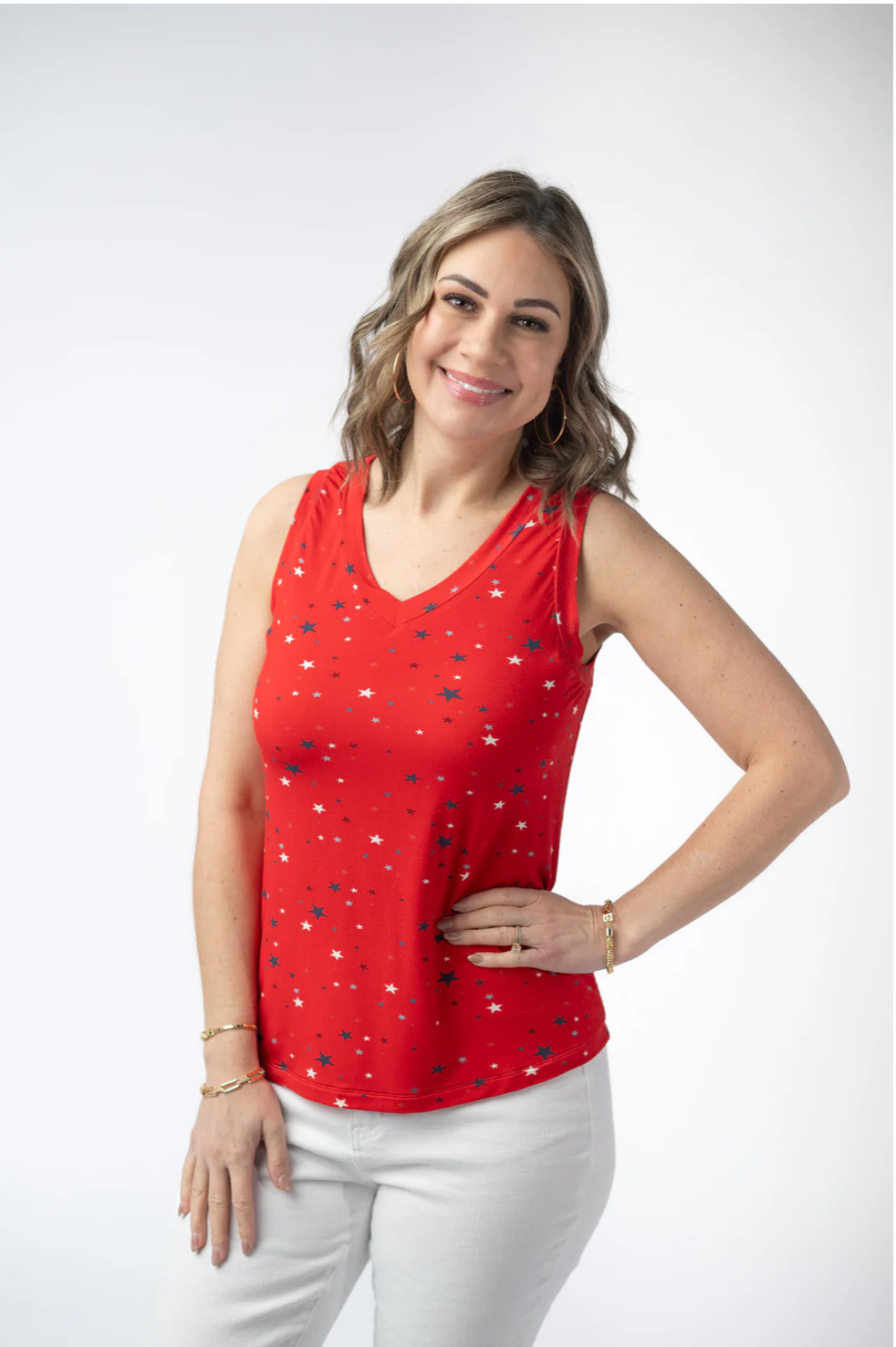Red Liberty Stars Tank