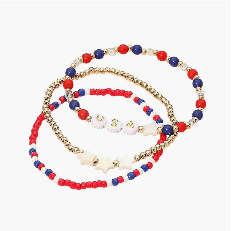 USA Star Petite Stretch Bracelet Set