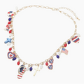 American Flag Charm Necklace
