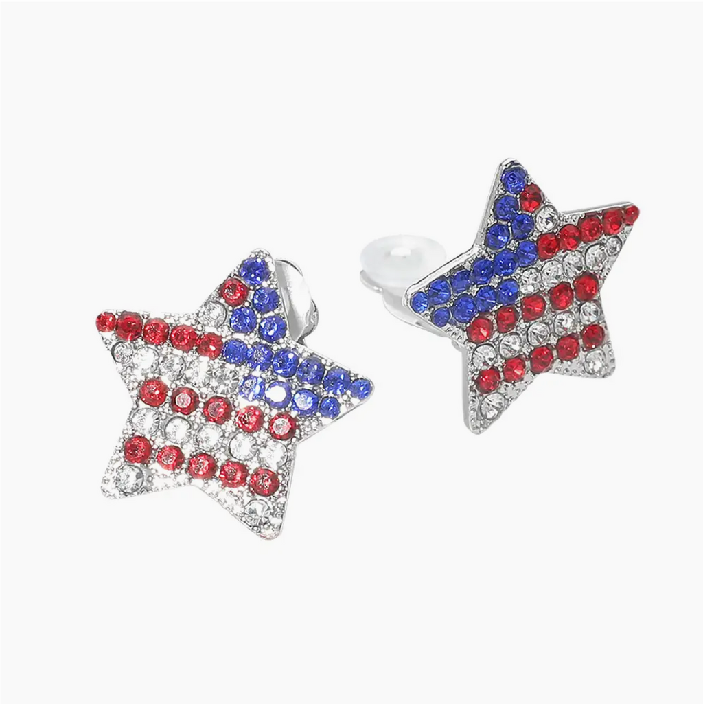 American Star Clip Earrings