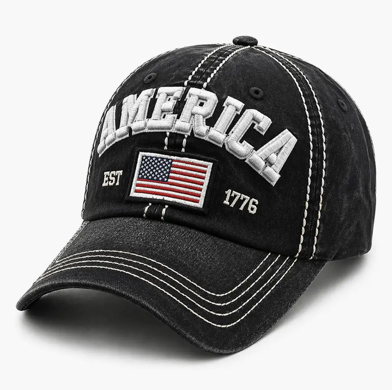 America Established 1776 Vintage Baseball Hat