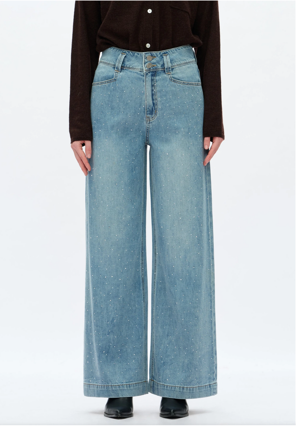 Diamond Dust Wide Leg Jeans