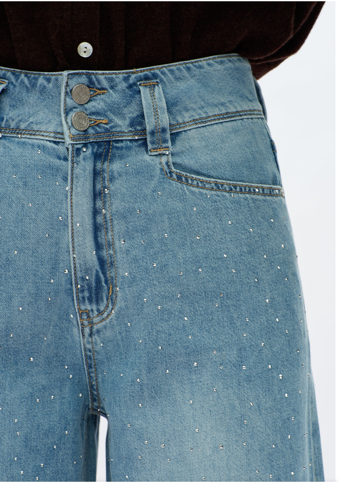 Diamond Dust Wide Leg Jeans
