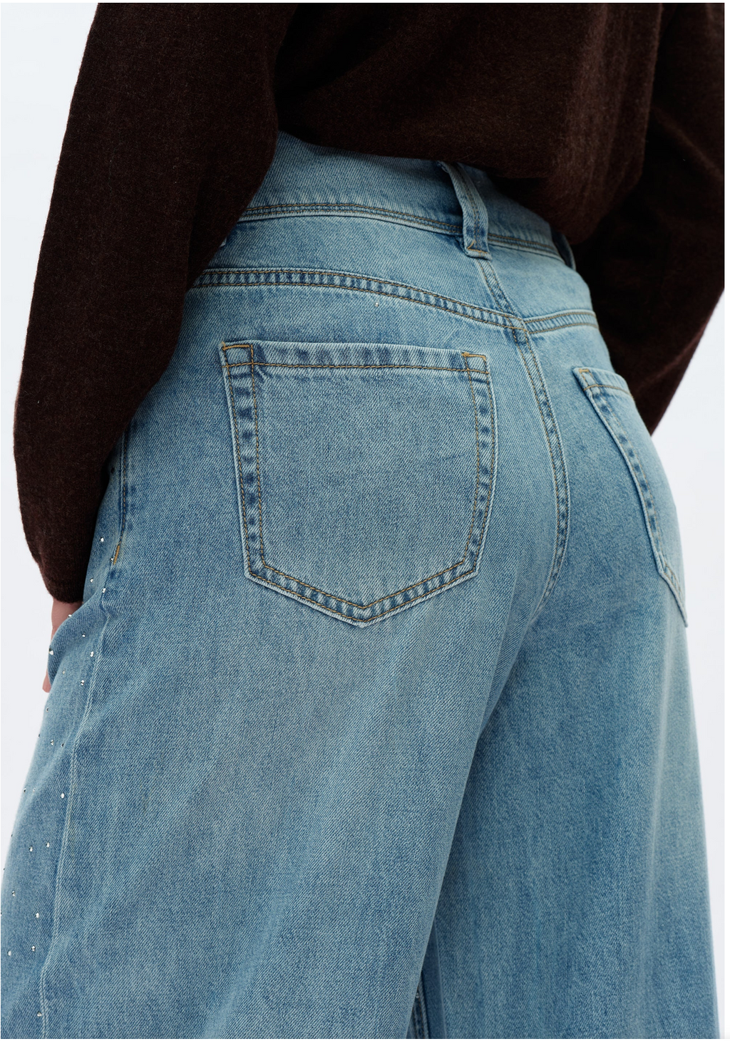 Diamond Dust Wide Leg Jeans