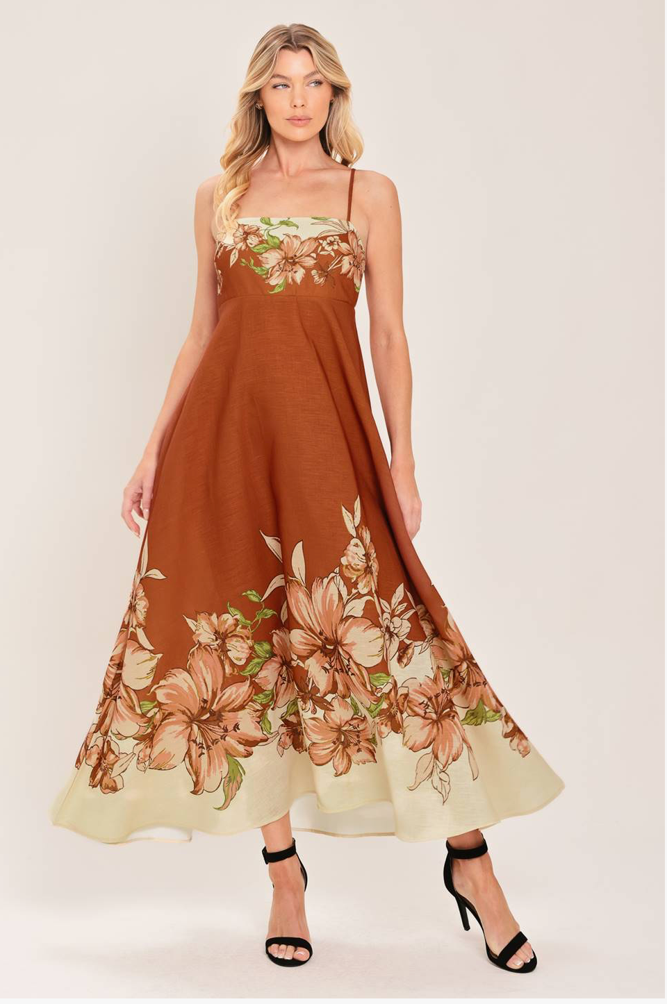 Cinnamon Blossom Maxi Dress