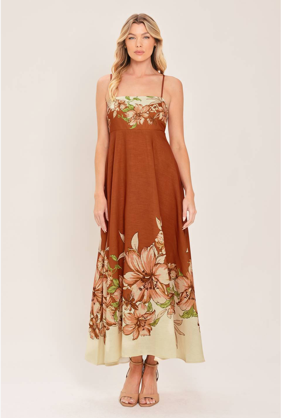 Cinnamon Blossom Maxi Dress