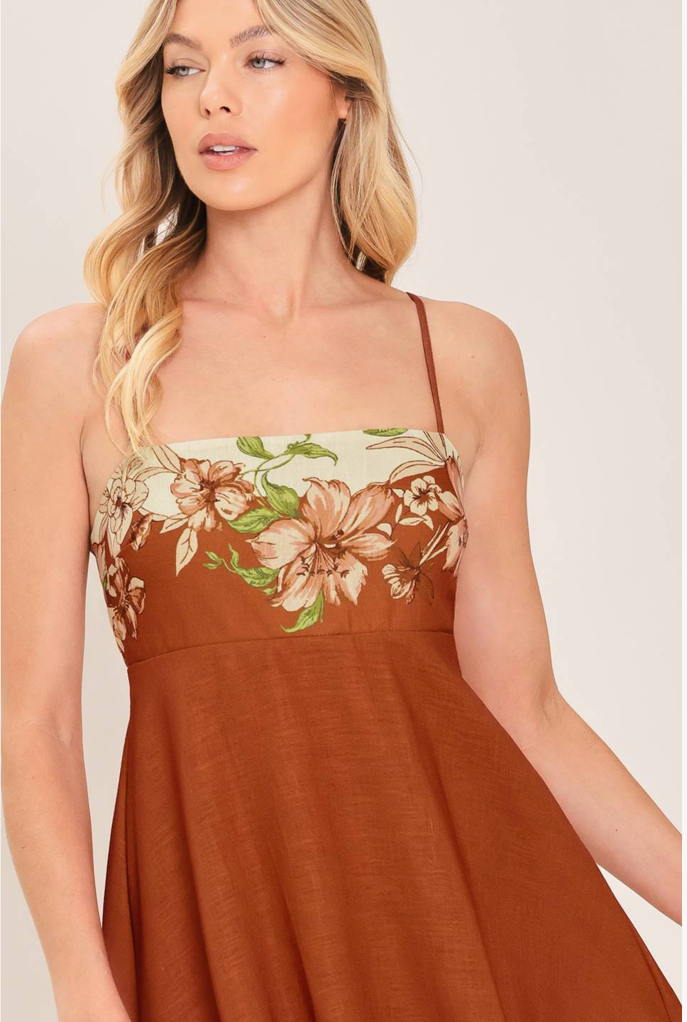 Cinnamon Blossom Maxi Dress