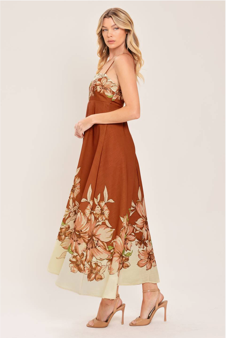 Cinnamon Blossom Maxi Dress