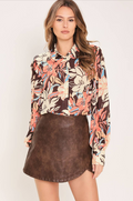 Mocha Bloom Blouse