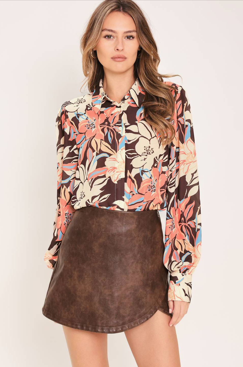 Mocha Bloom Blouse