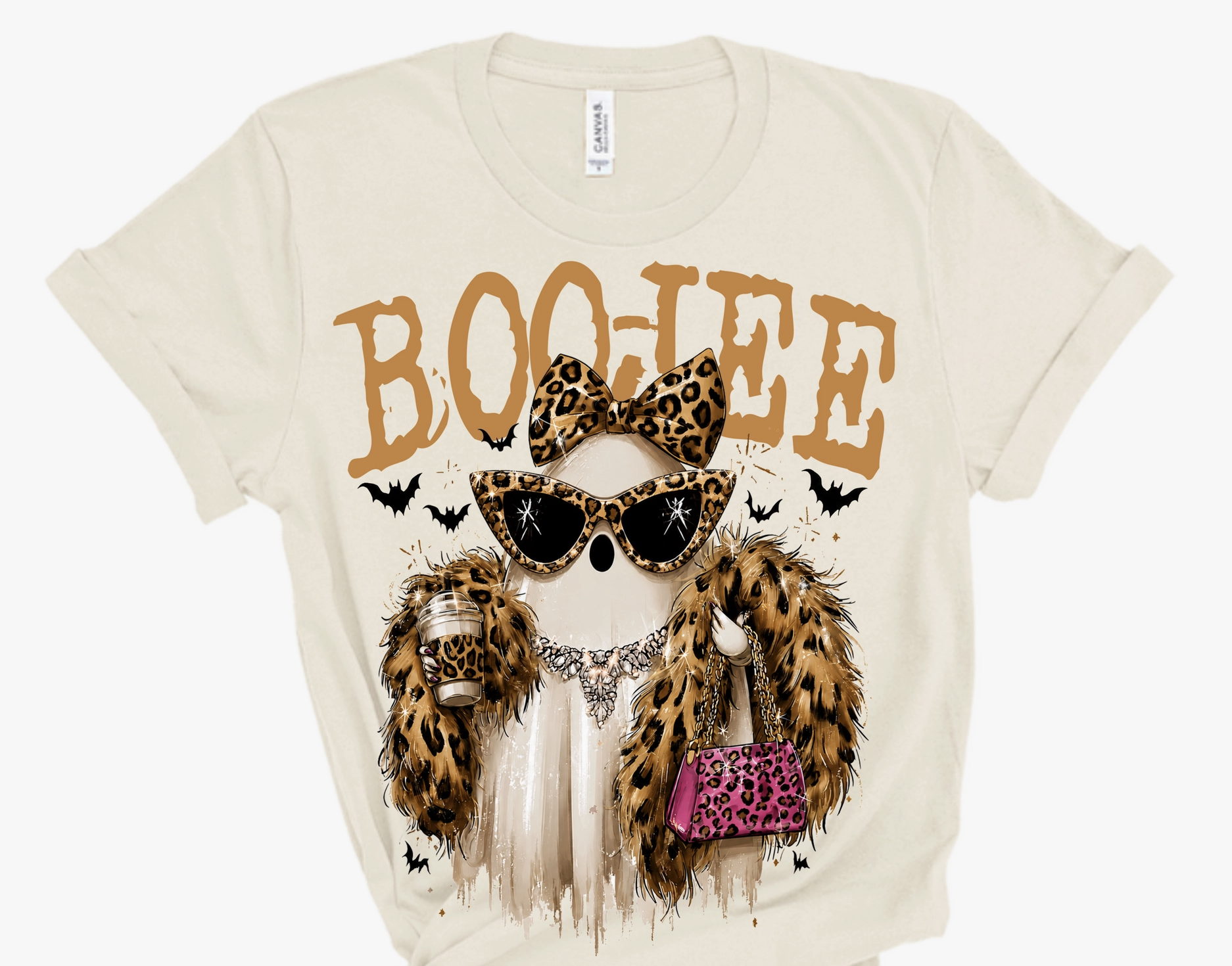 Boo-Jee Ghost Blingy Rhinestone Graphic Tee