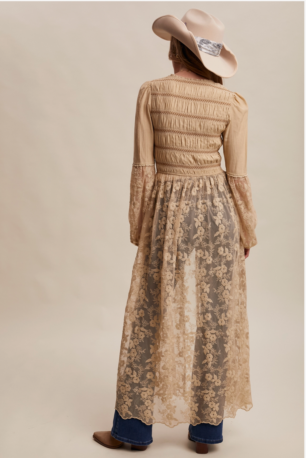 Lace-Up Kimono