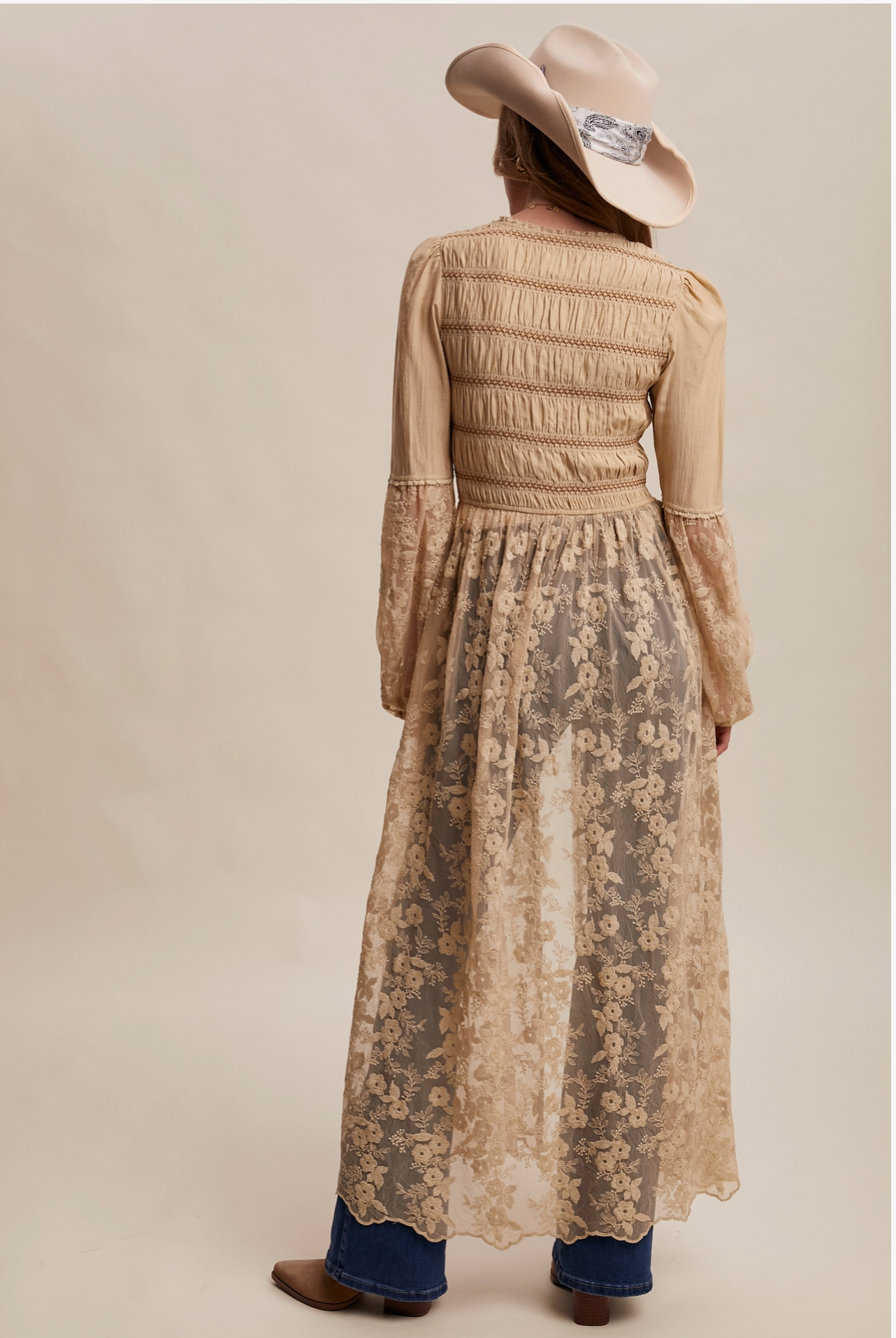 Lace-Up Kimono