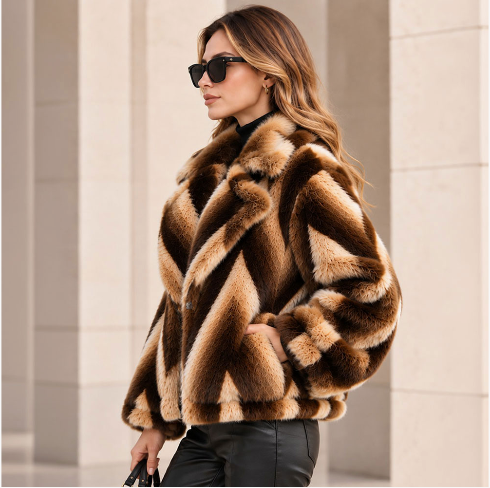 Modern Icon Cocoa and Cream Statement Jacket
